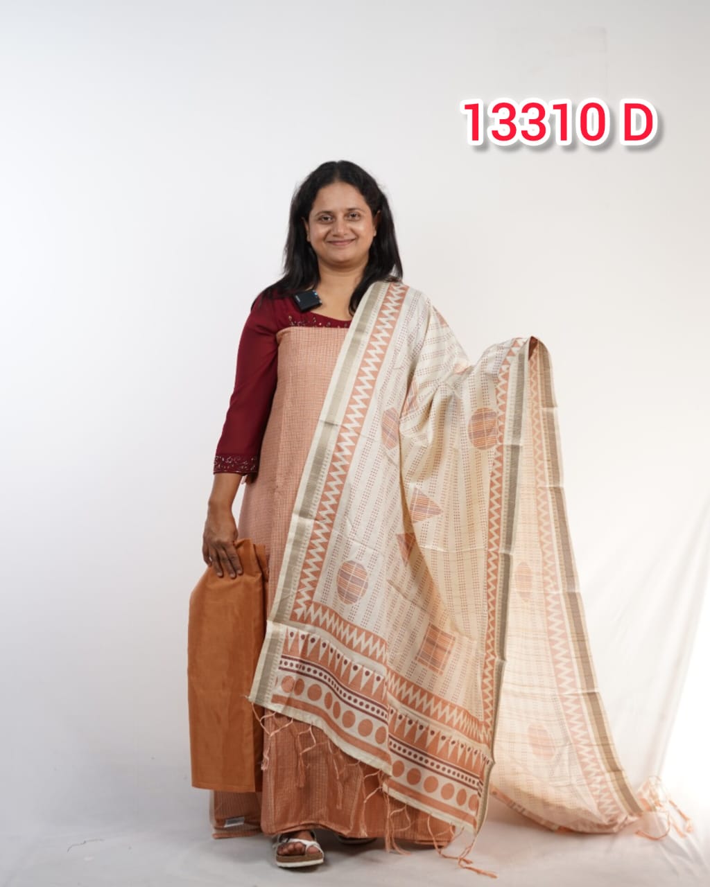 Semi Tussar Unstitched Salwar suits 13310