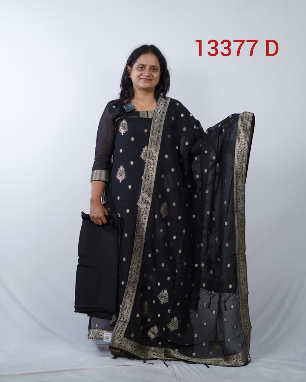 Semi Silk With Banarassi Weaving Buta Unstitched Salwar Suits 13377