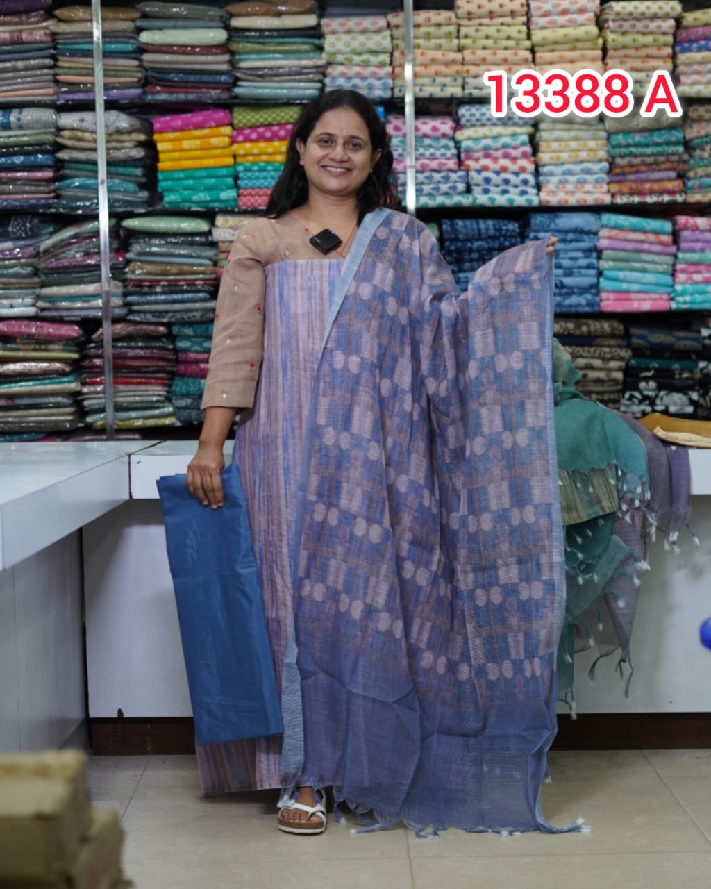 Net Cotta Unstitched Salwar suits 13388