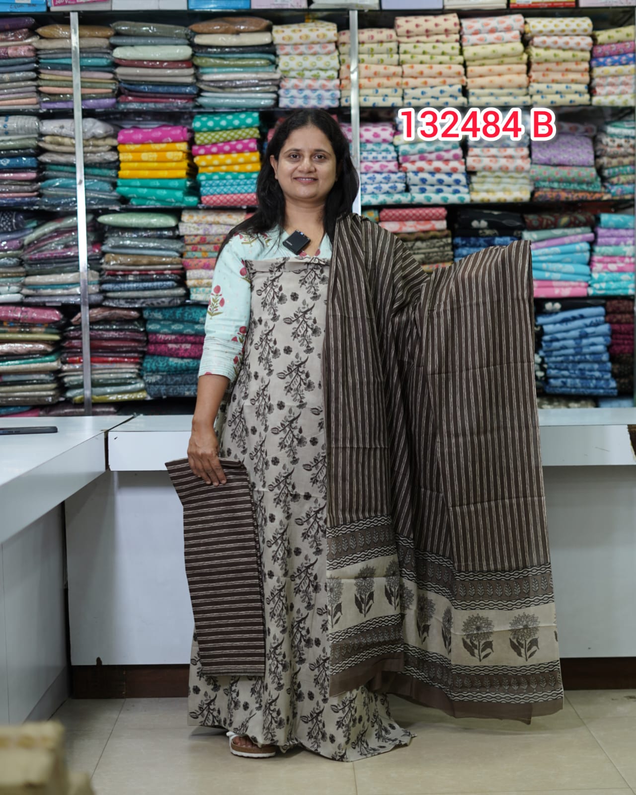 Cotton Unstitched Salwar Suits 132484