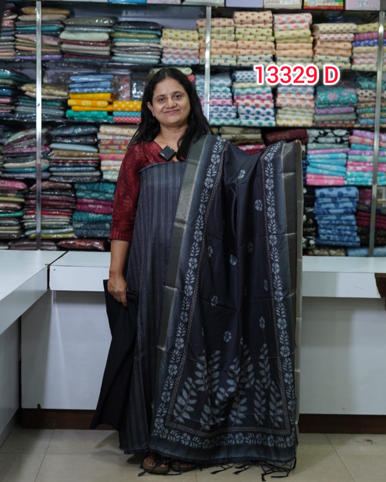 Semi Tussar Unstitched Salwar Suits 13229