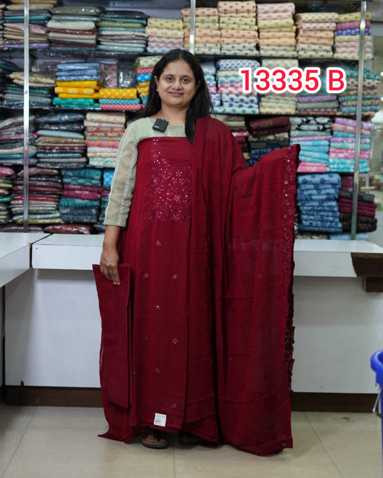 Vichitra Silk Unstitched Salwar Suit 13335