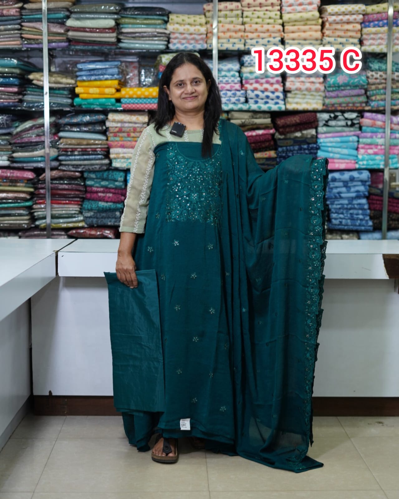 Vichitra Silk Unstitched Salwar Suit 13335