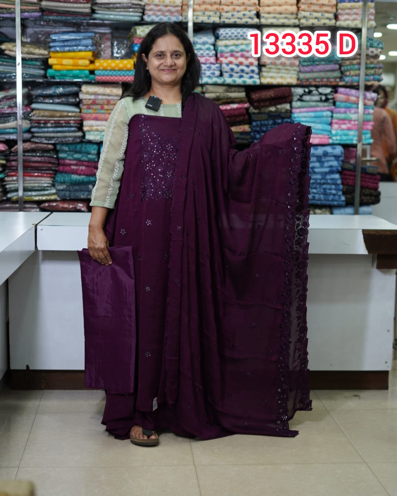 Vichitra Silk Unstitched Salwar Suit 13335