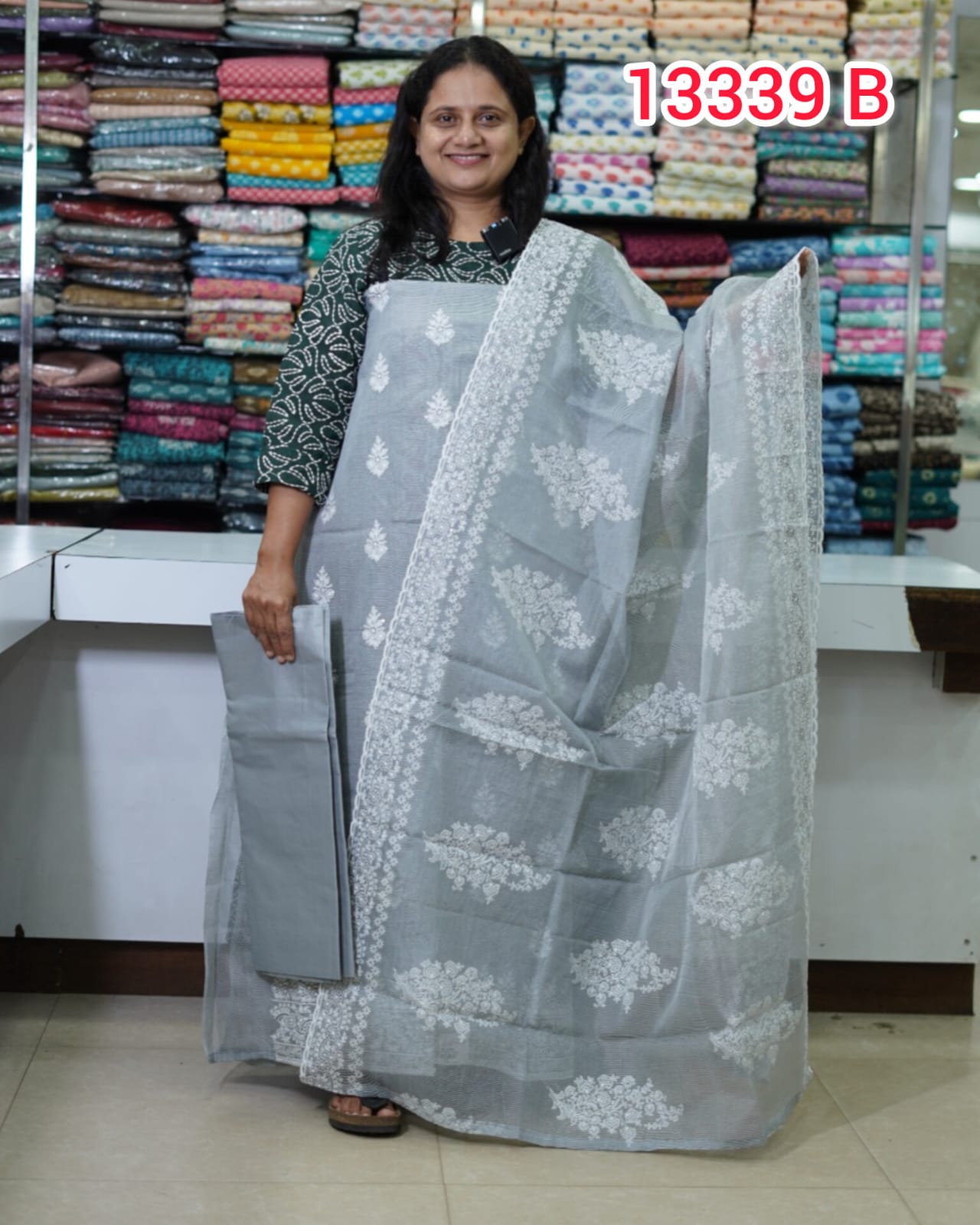 Net Cotta Unstitched Salwar suits 13339