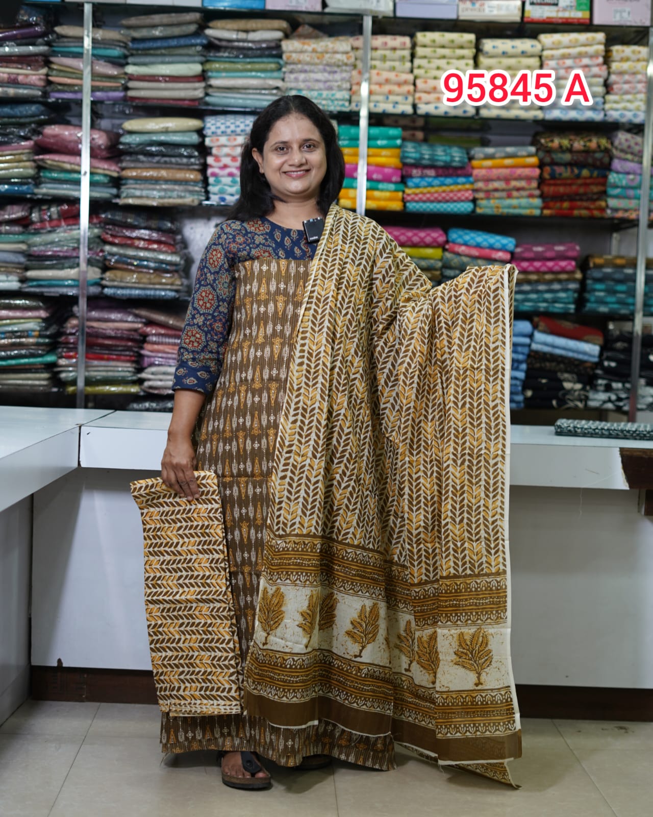 Kantha Cotton Unstitched Salwar Suits 95845
