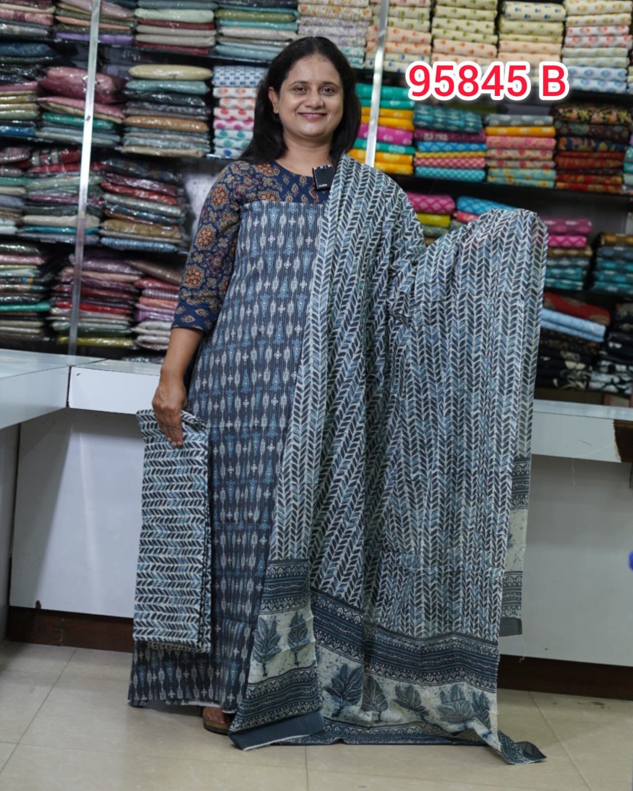 Kantha Cotton Unstitched Salwar Suits 95845