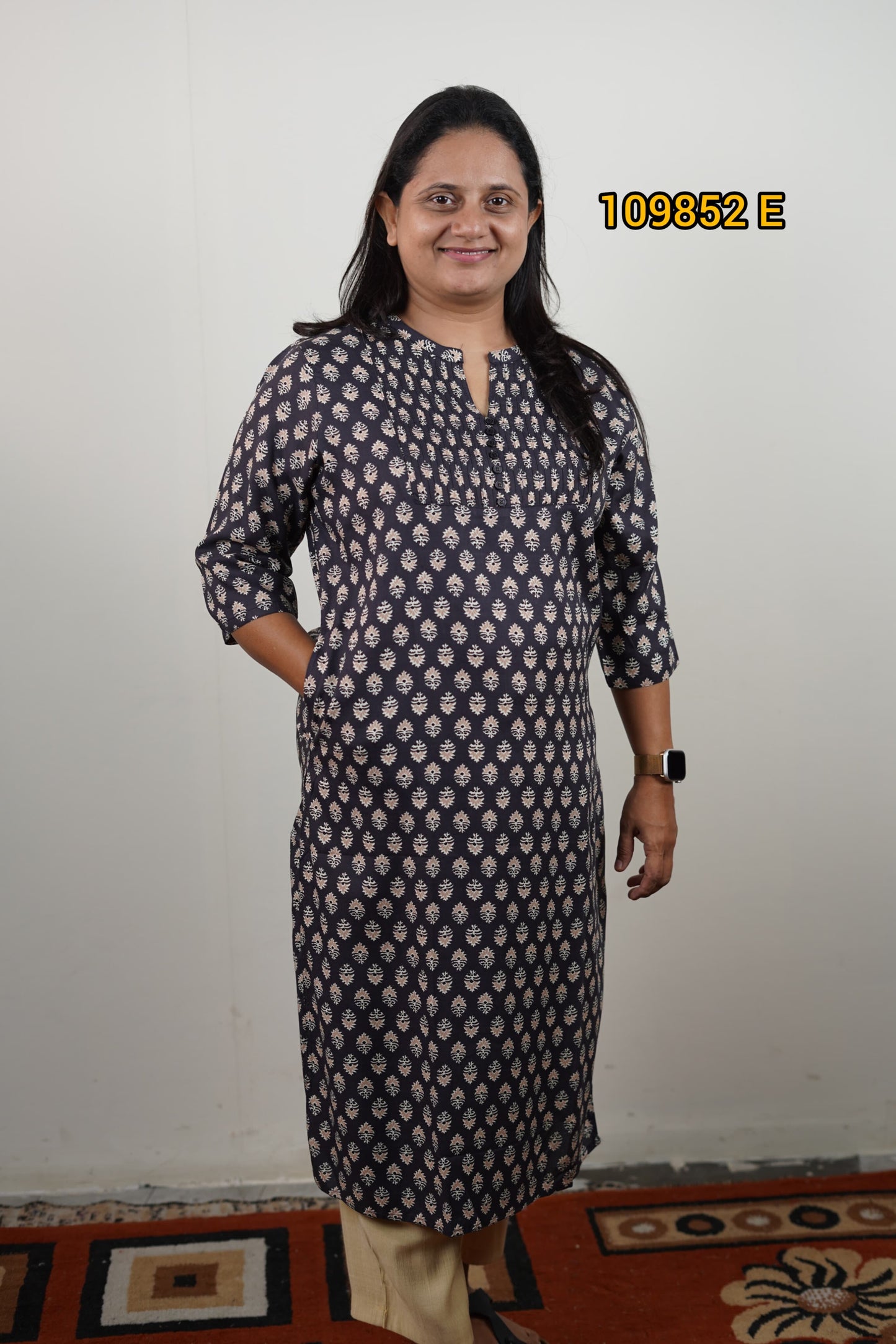 Printed rayon kurthi collections 109852