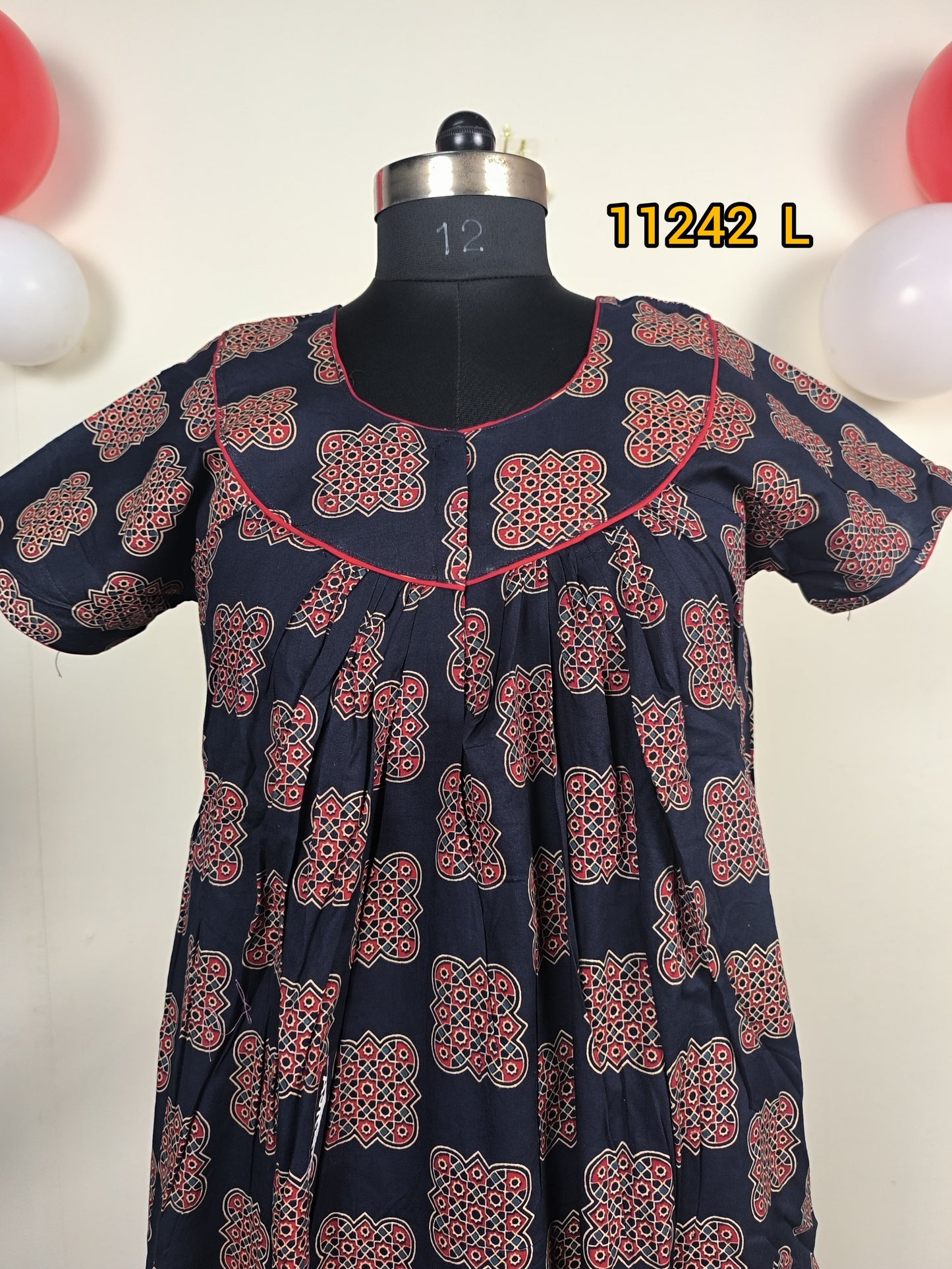 Nstyle branded pleated cotton kurthi 11242