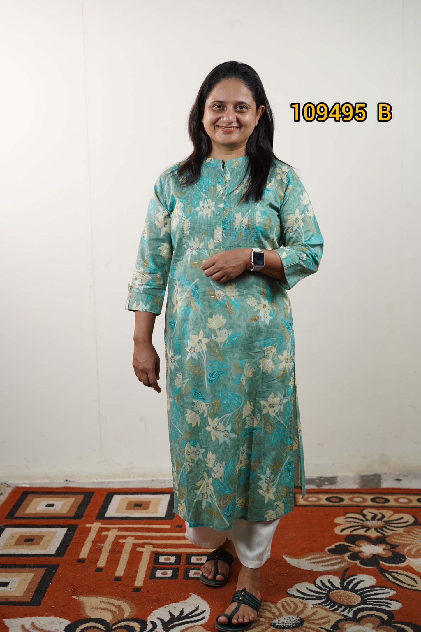 Printed rayon kurthi collections 109495