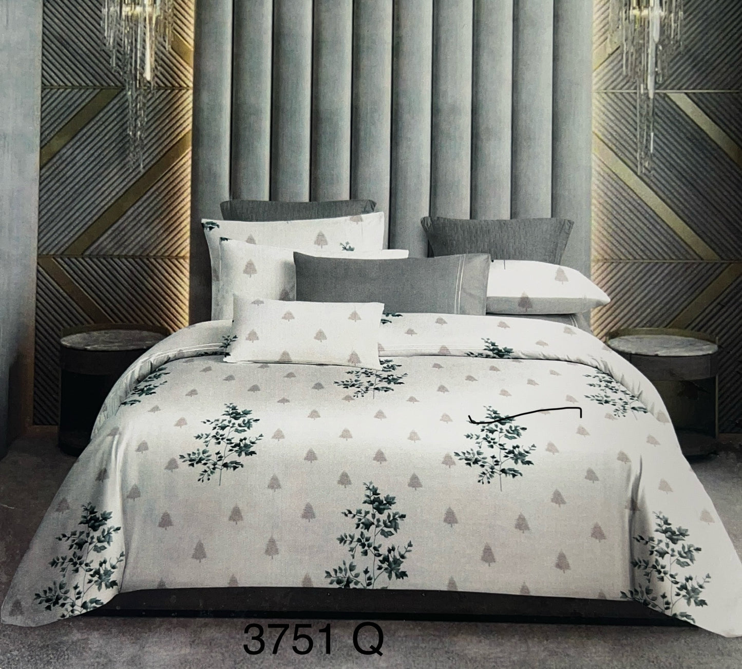 100 % Cotton King size Bedsheet 2.74 * 2.74 mtr (1+2) Code 3751