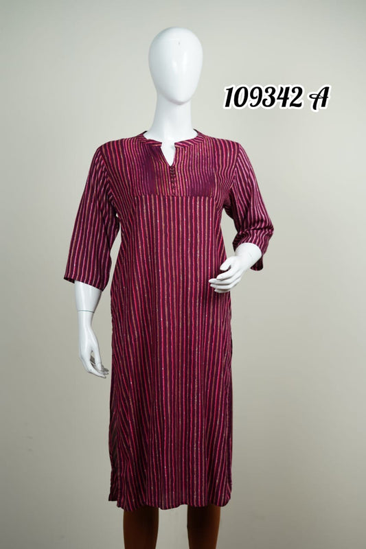 Rayon Striped Kurthis 109342