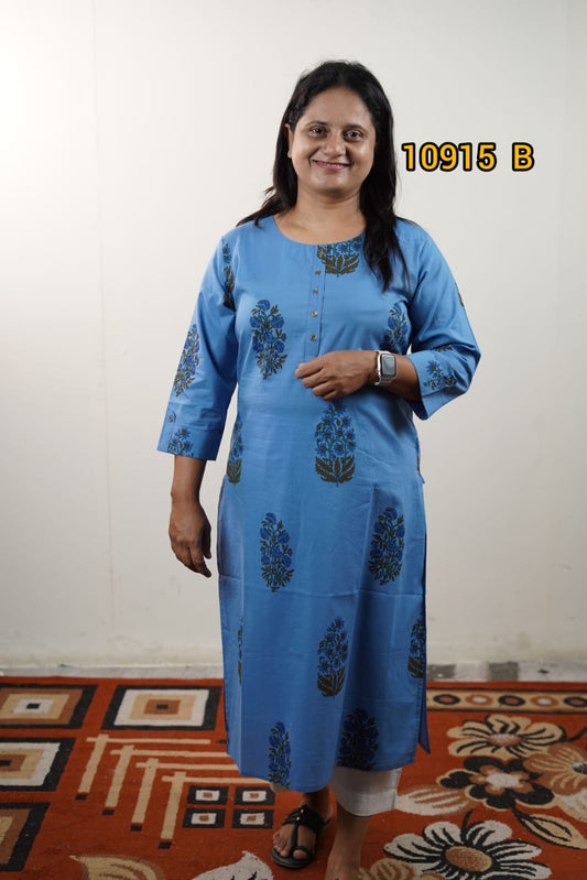 Printed rayon kurthis 10915