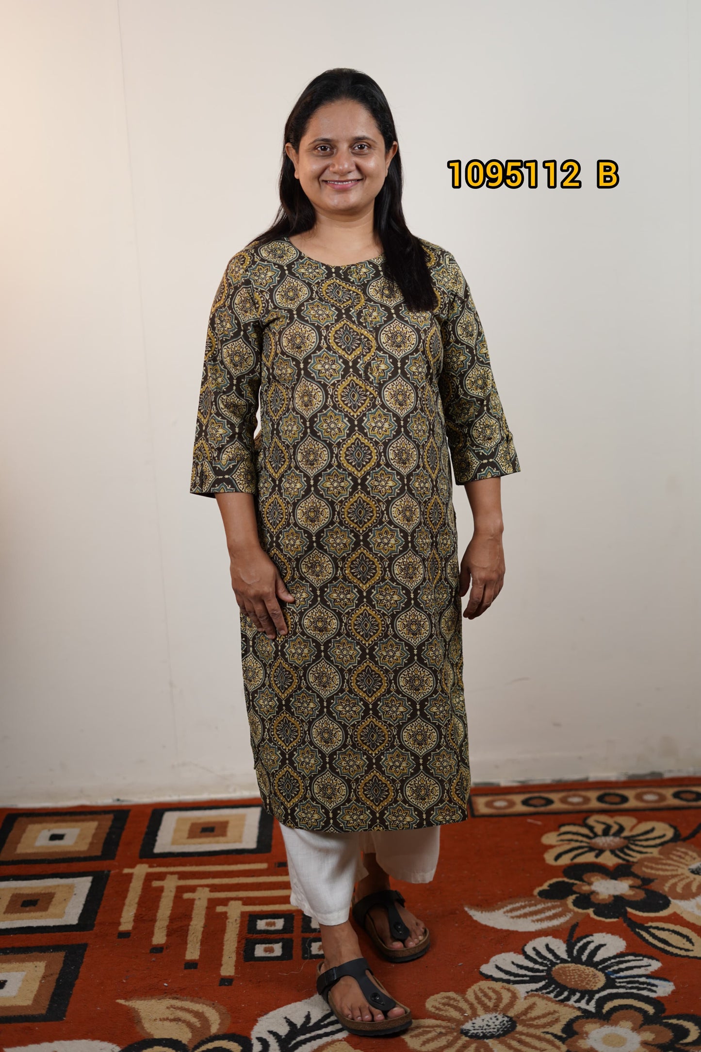 Cotton ajrakh print kurthi 1095112