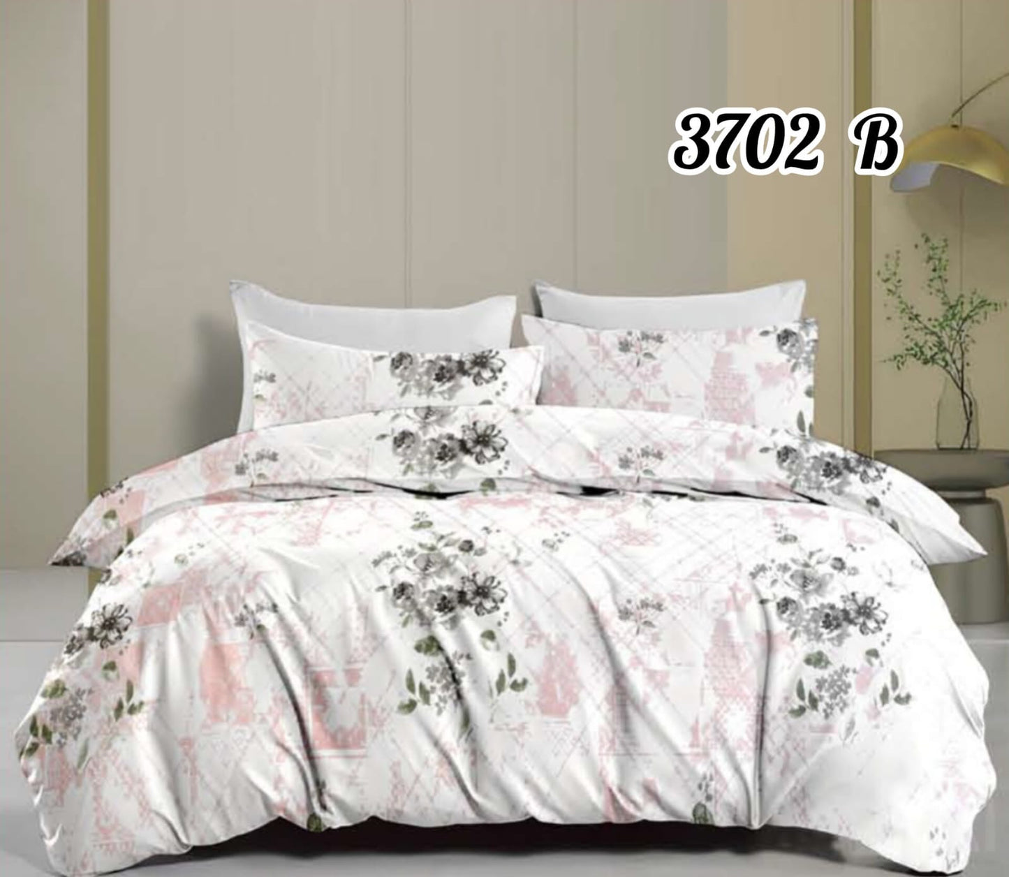 Pure Cotton Double Bedsheet |2.20m X 2.40m | 3702