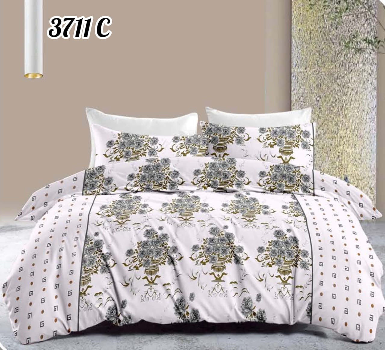 Pure Cotton Double Bedsheet |2.24m X 2.50m | 3711