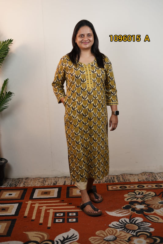 Printed cotton daily wear kurthi 1096015