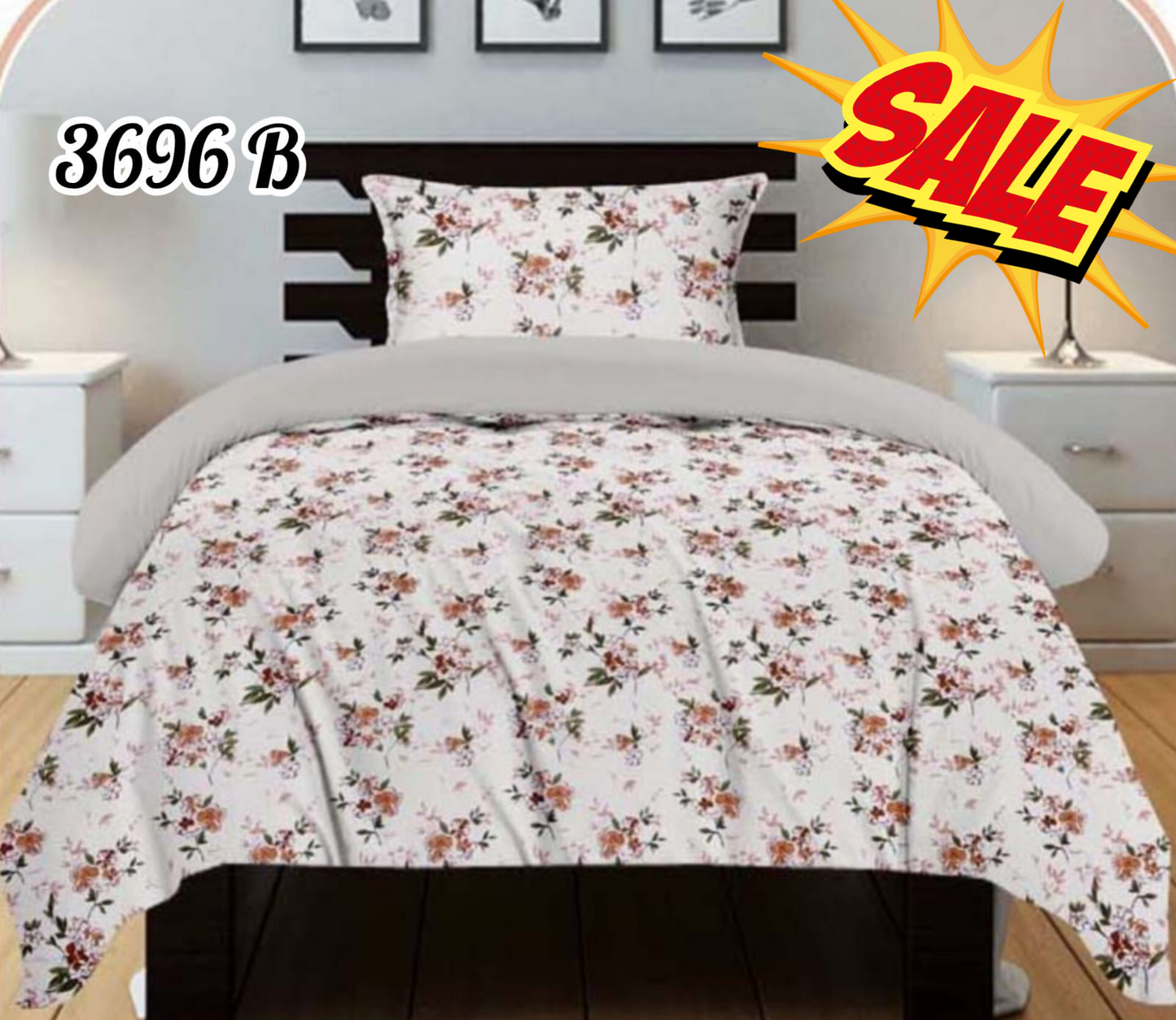 Pure Cotton Single Size Bedsheets (1.47 X2.24)