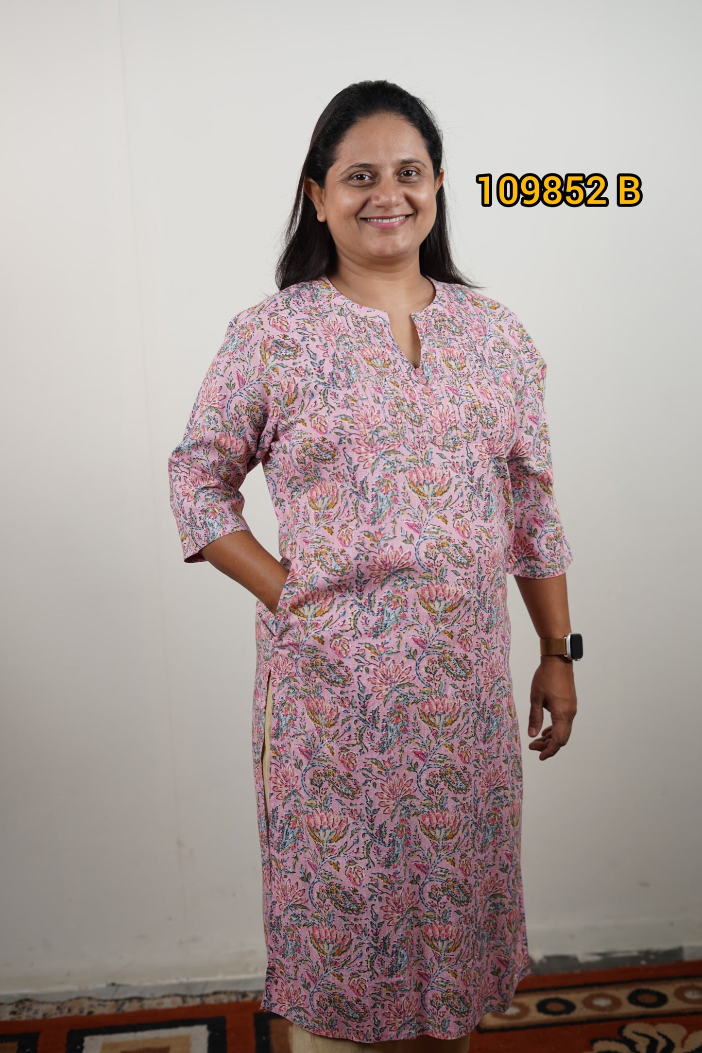 Printed rayon kurthi collections 109852