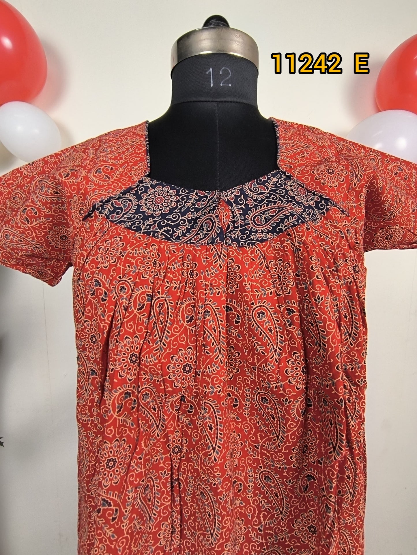 Nstyle branded pleated cotton kurthi 11242