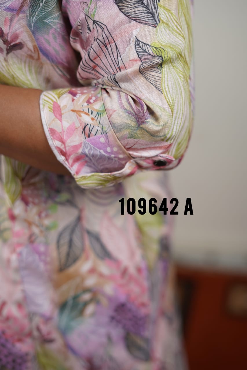 Linen Cotton Kurthi Collections 109642