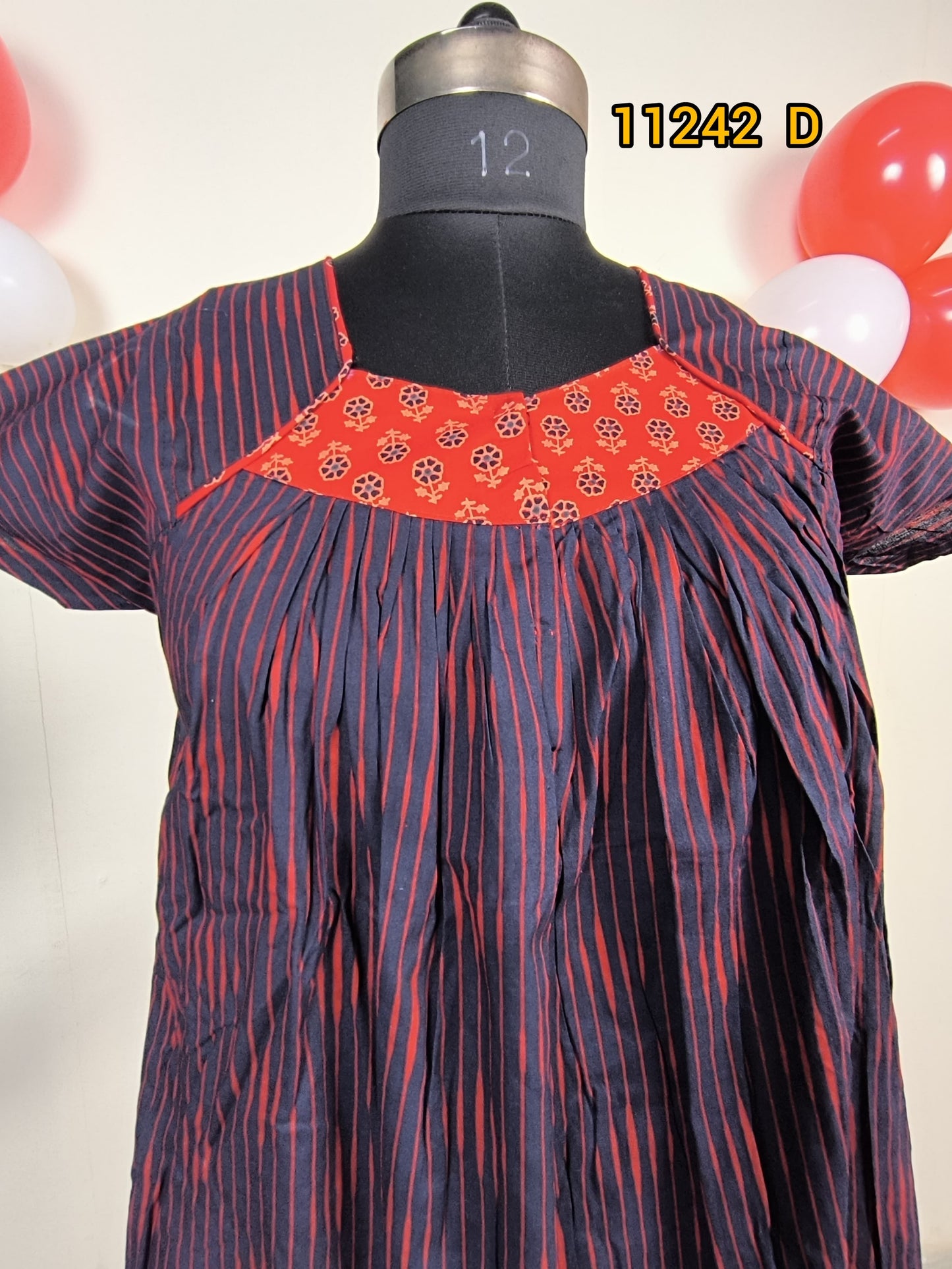 Nstyle branded pleated cotton kurthi 11242