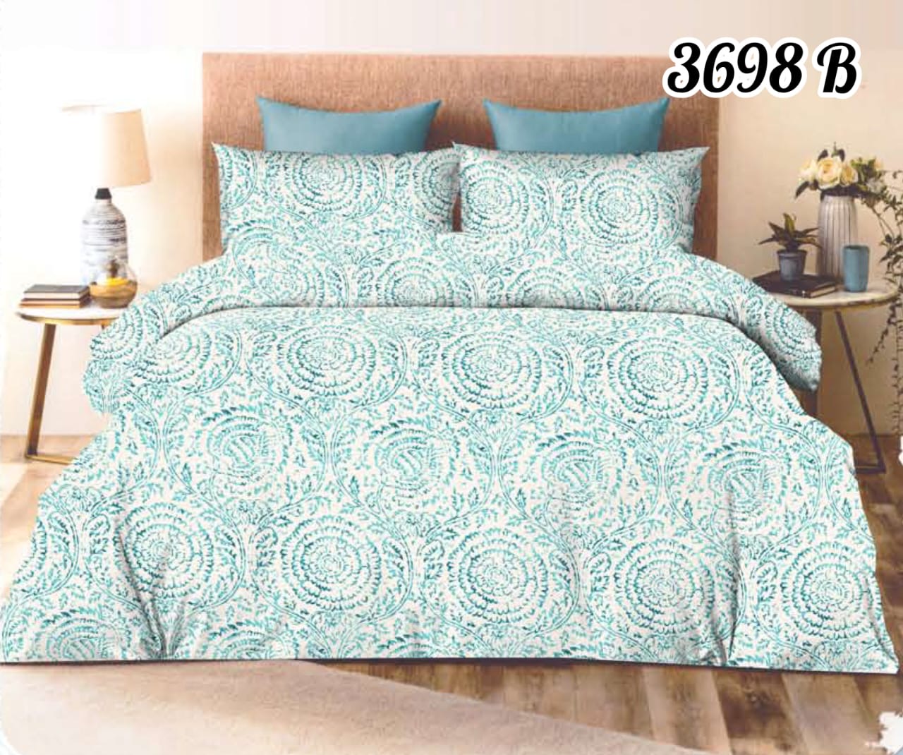 Pure Cotton Double Bedsheet |2.20m X 1.80m | 3698