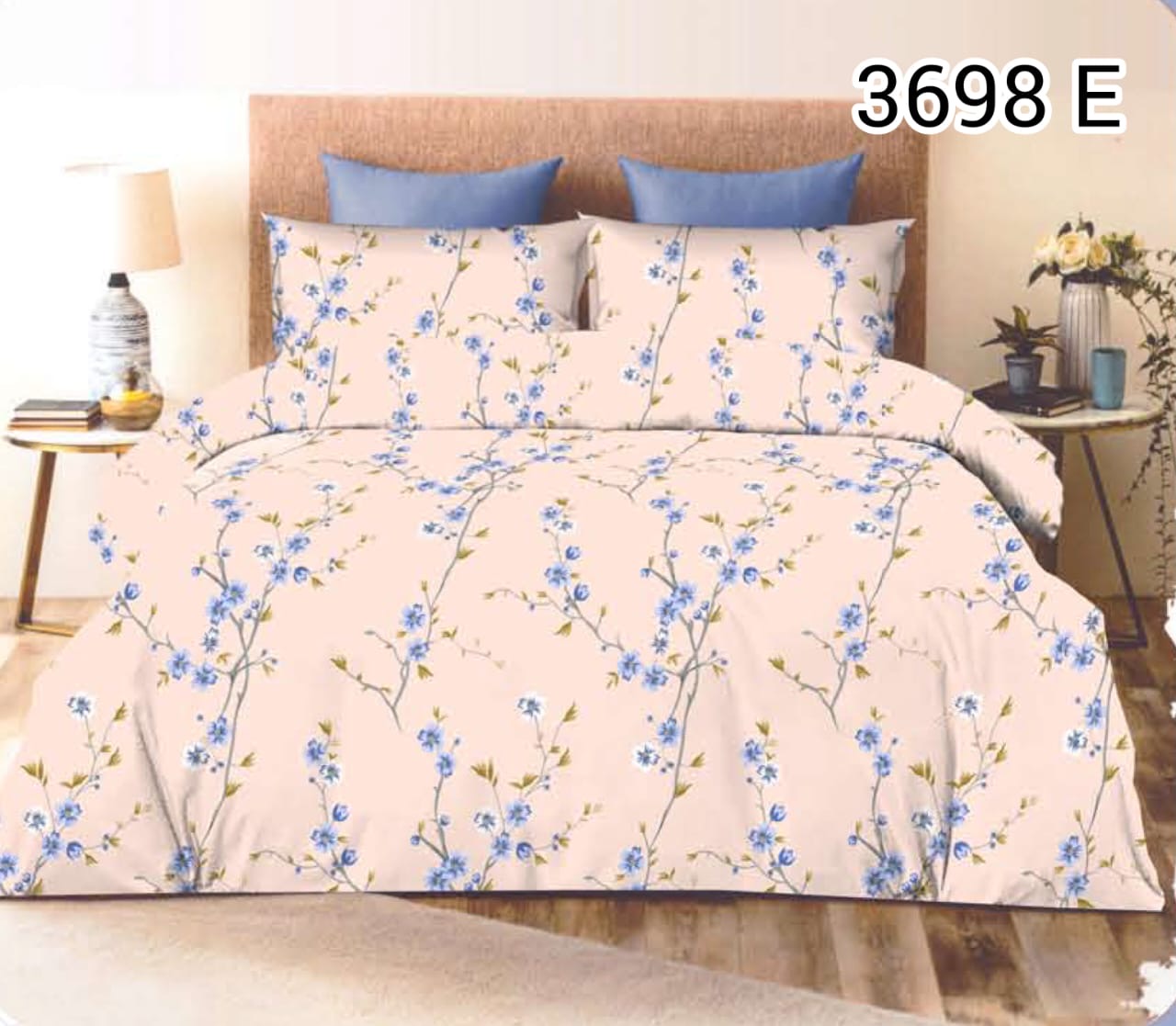 Pure Cotton Double Bedsheet |2.20m X 1.80m | 3698