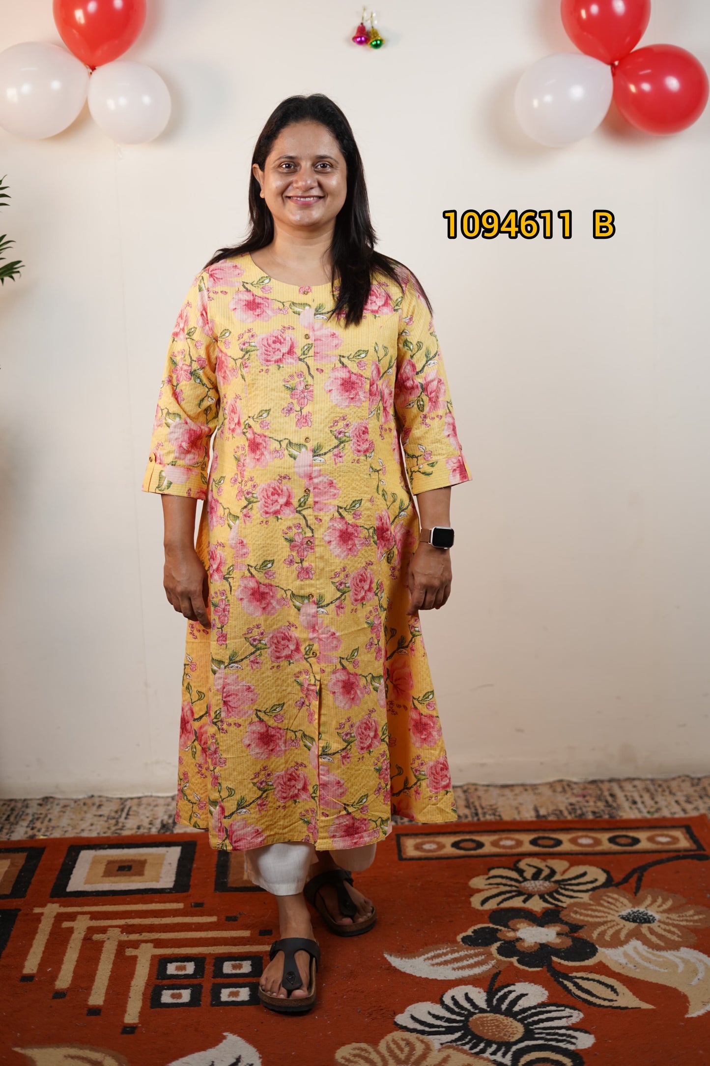 Kantha cotton aline pattern kurthi 1094611