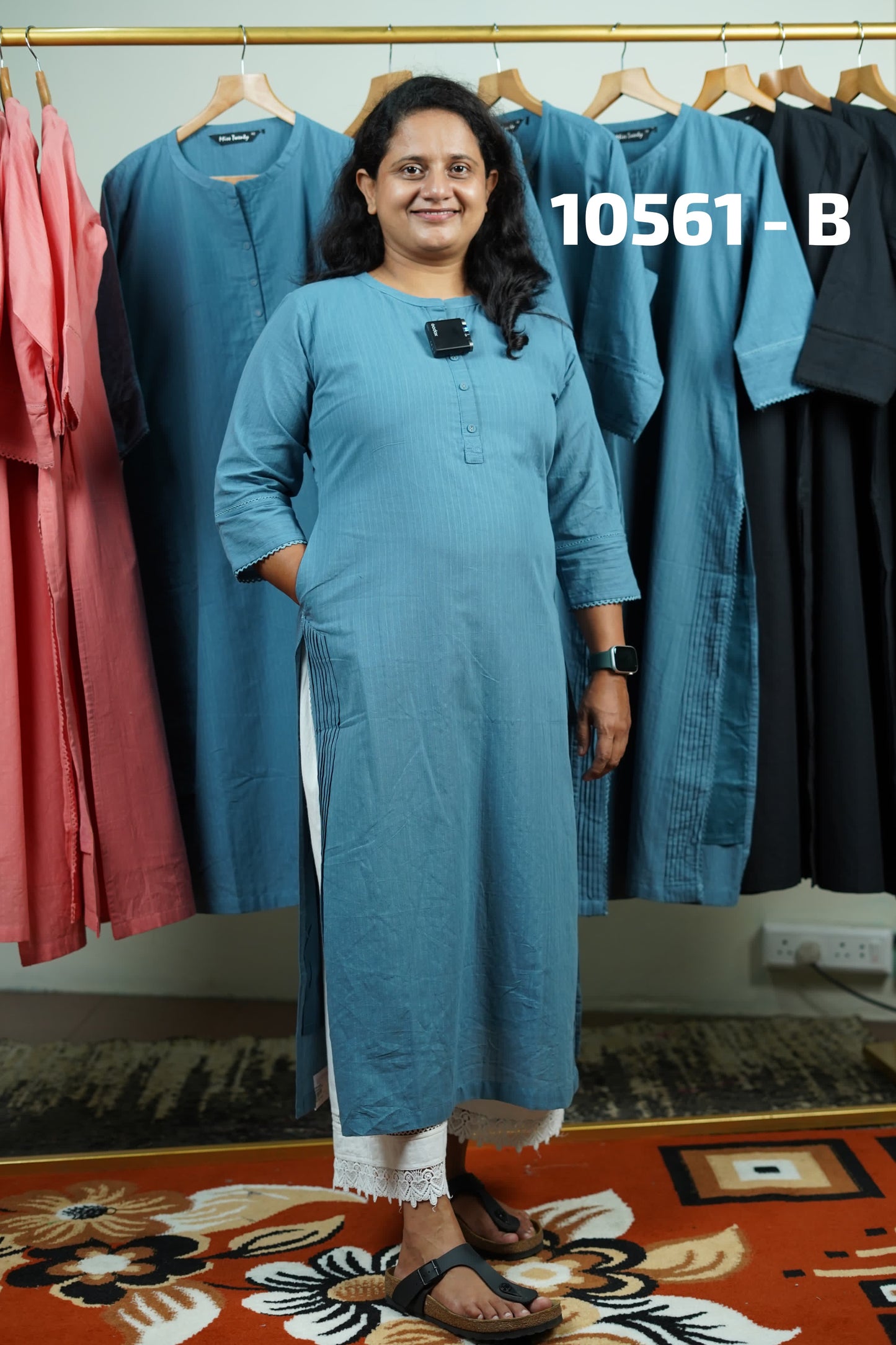 COTTON SLITED KURTHI 10561