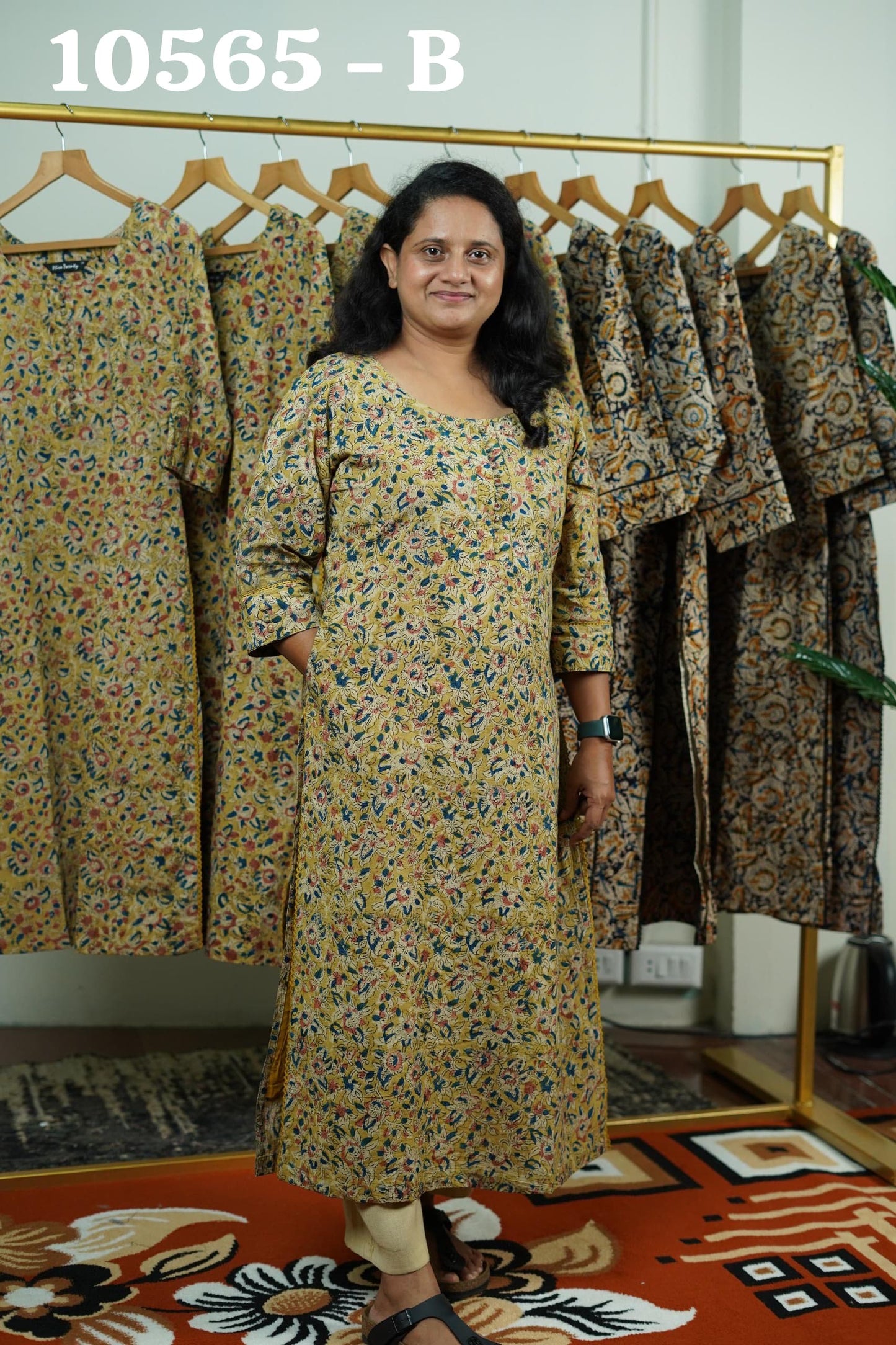 KALAMKARI KURTHI COLLECTIONS Code:10565