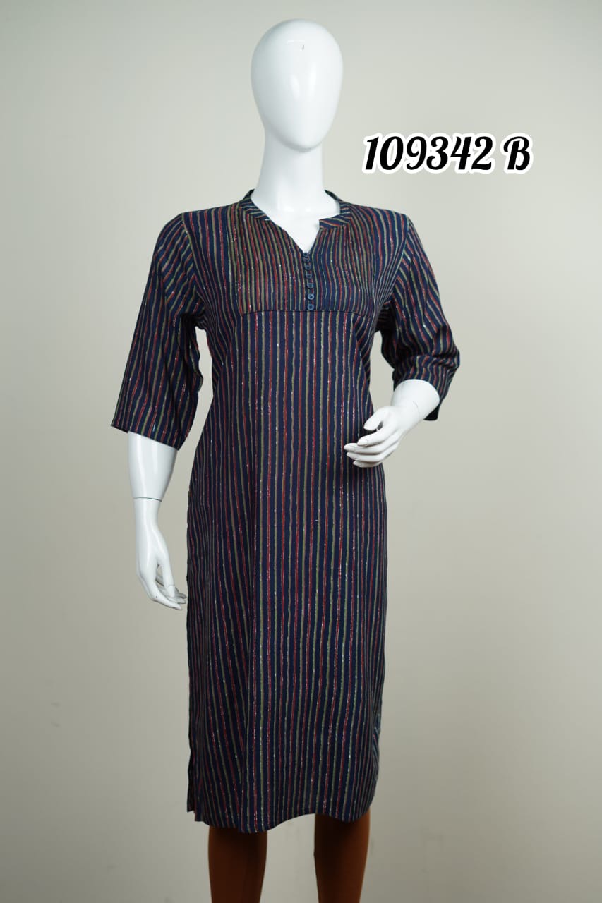 Rayon Striped Kurthis 109342