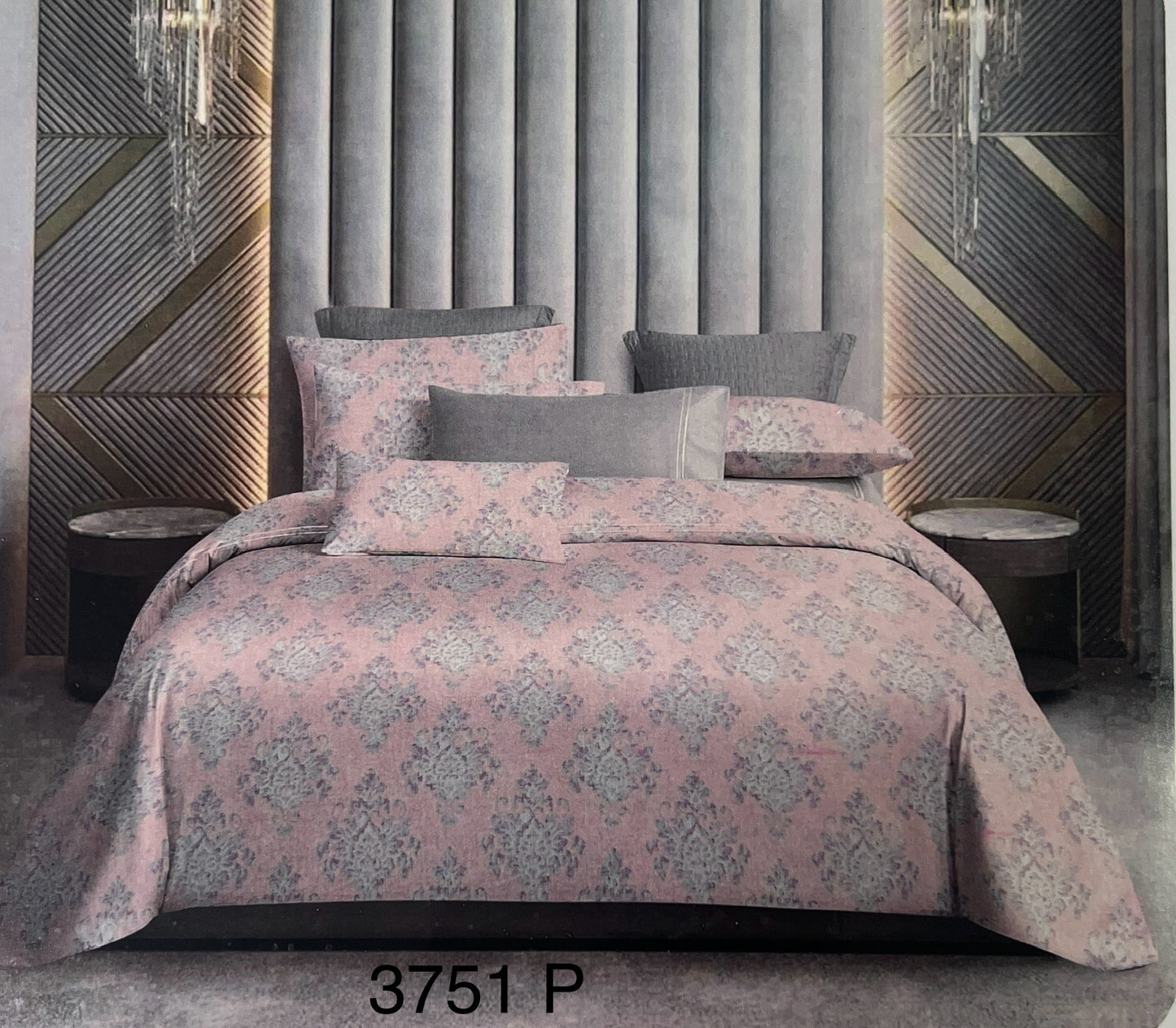 100 % Cotton King size Bedsheet 2.74 * 2.74 mtr (1+2) Code 3751