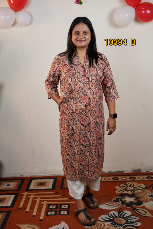 Printed rayon daily wear kurthis 10392