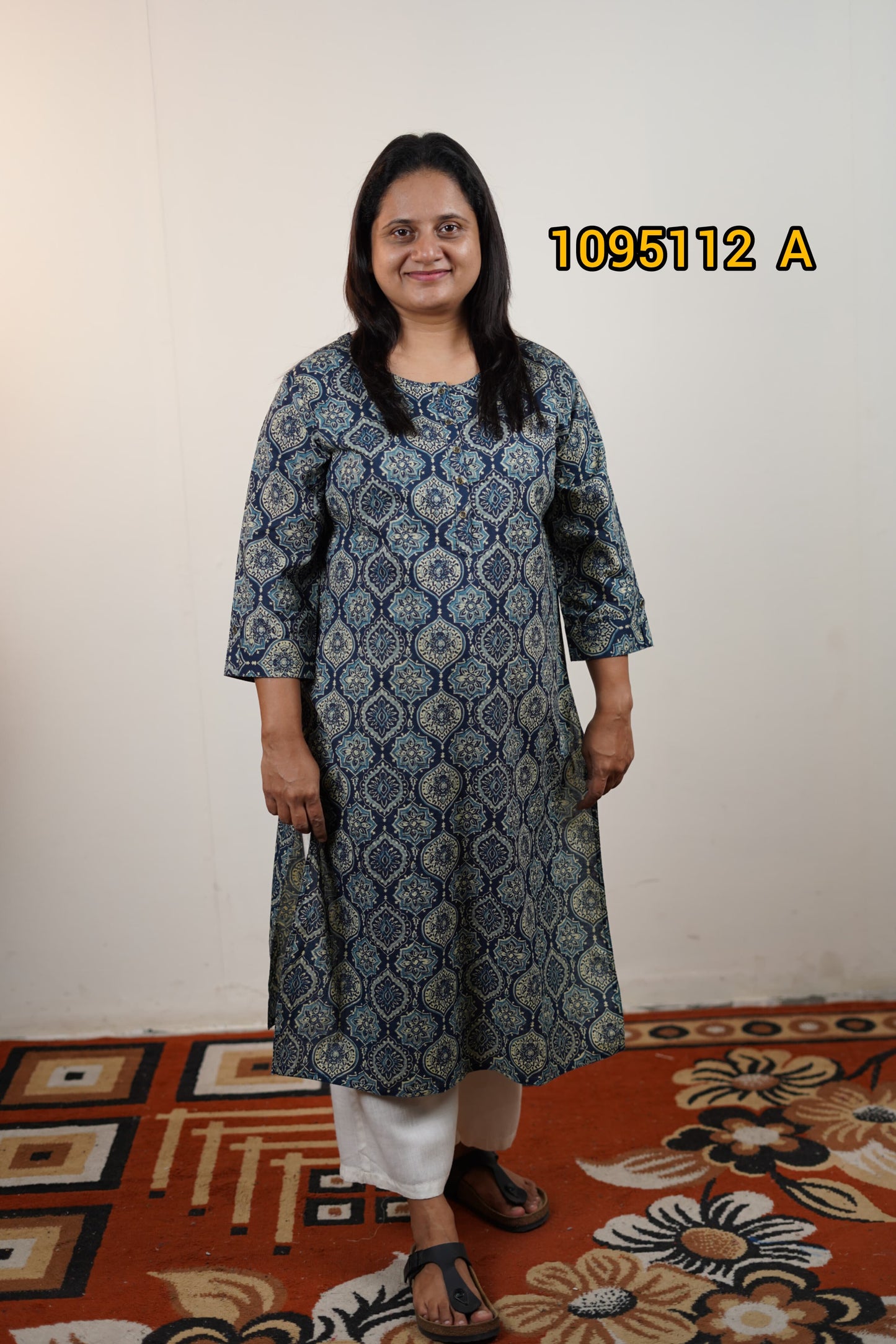 Cotton ajrakh print kurthi 1095112