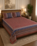 Jaipur Cotton Double Cot Bedsheet | 4235