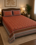 Jaipur Cotton Double Cot Bedsheet | 4234