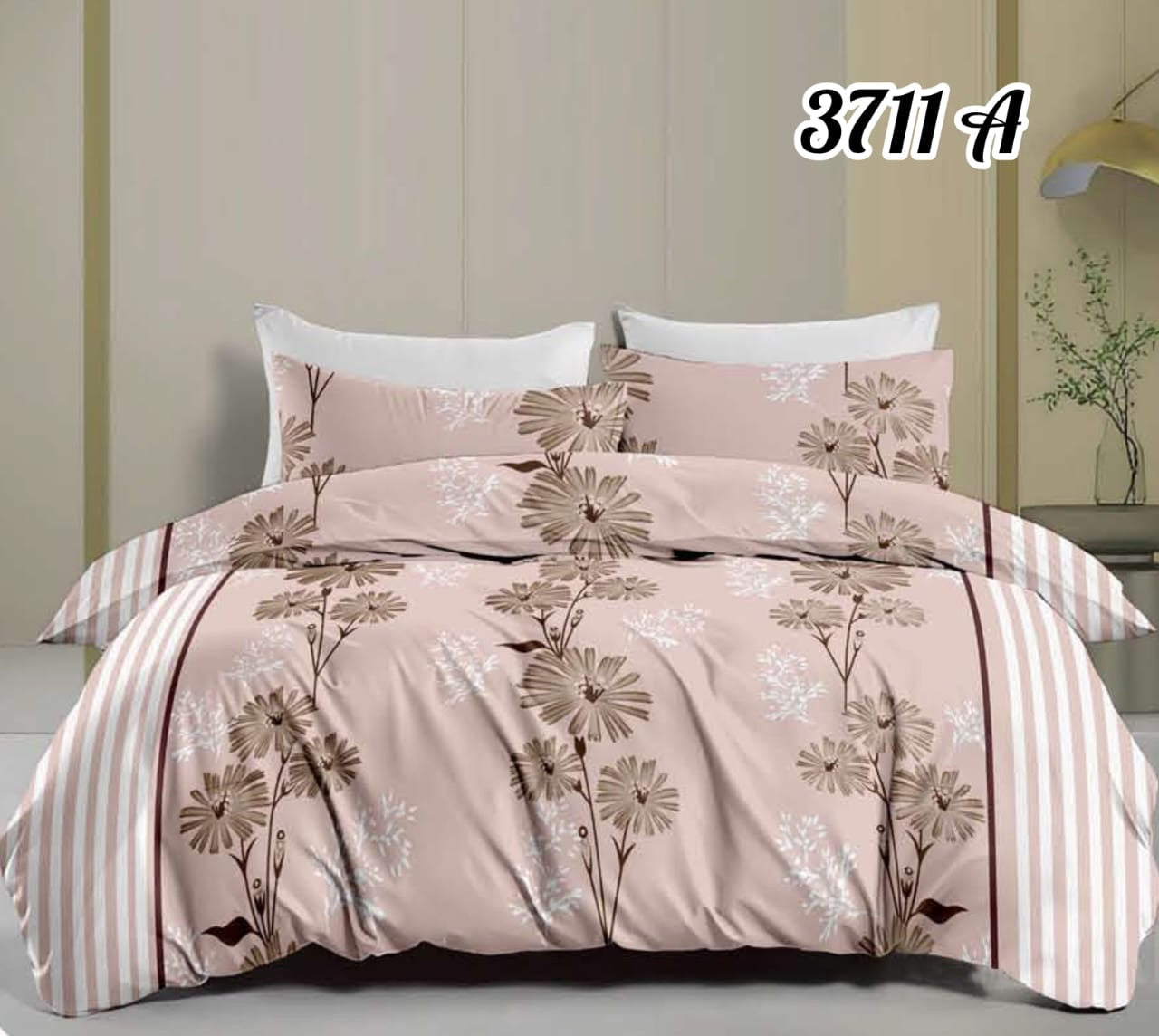 Pure Cotton Double Bedsheet |2.24m X 2.50m | 3711