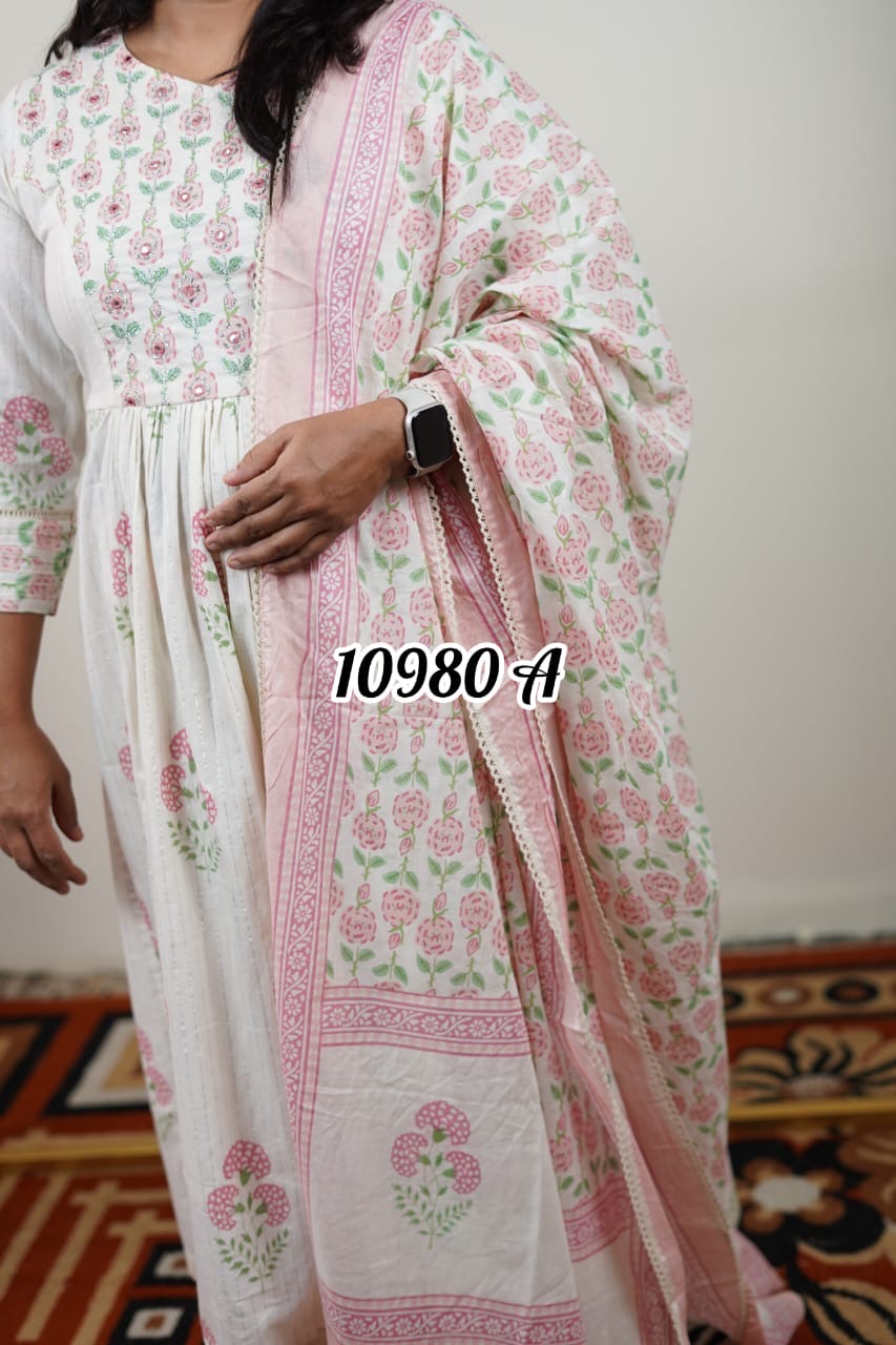 Cotton ready to wear salwar suits 10980