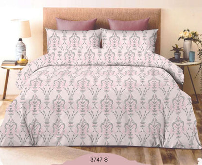 100 % Cotton King size Bedsheet 2.74 * 2.74 mtr (1+2) |400TC| Code 3747