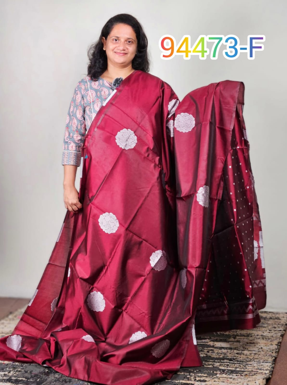 Litchi Silk Sarees 94473