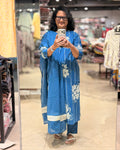 Blue Premium Cotton Readymade Churidar Set