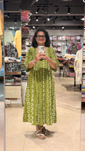 Green Handblock Print Kurthi – Hakoba Fabric