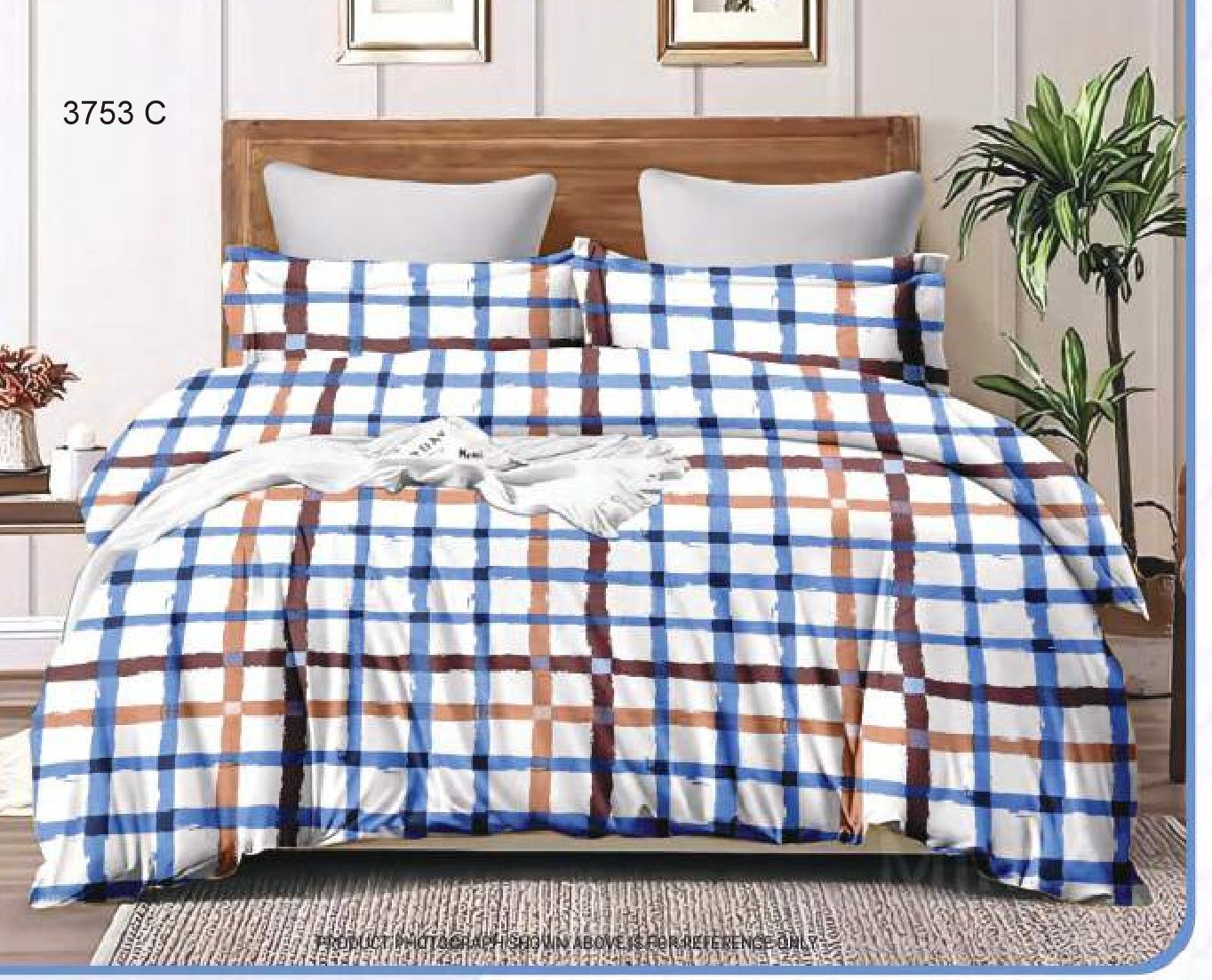 100% Cotton Double Bedsheet | SIZE - 2.24m X 2.50m  Code:3753