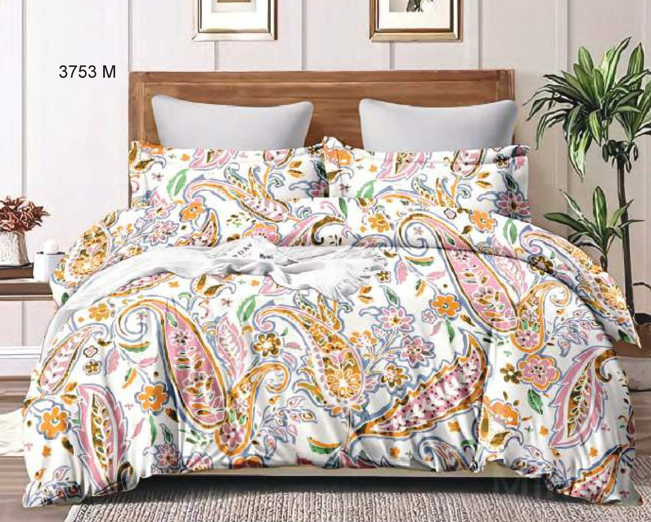 100% Cotton Double Bedsheet | SIZE - 2.24m X 2.50m  Code:3753