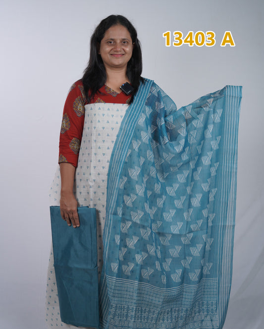 Cotta Check Unstitched salwar Sets 13403