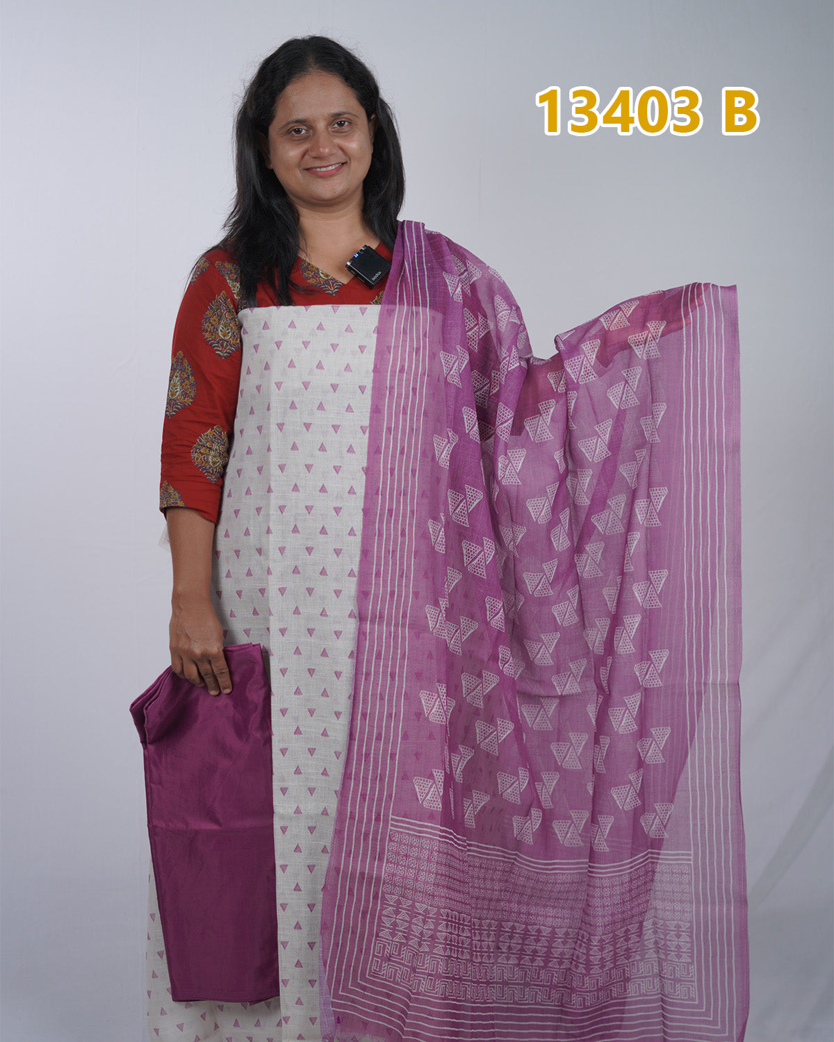 Cotta Check Unstitched salwar Sets 13403