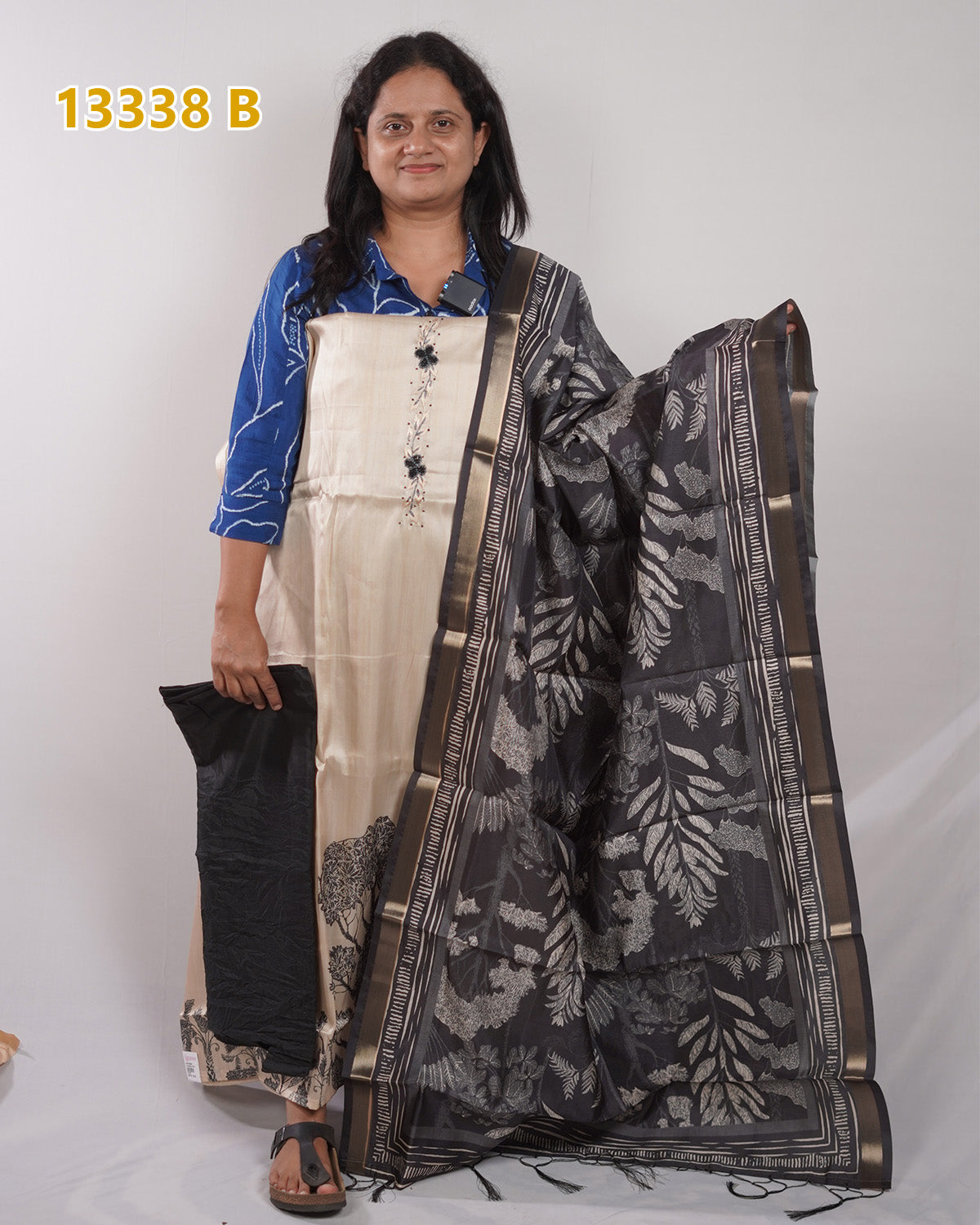 Semi Tussar Unstitched Salwar suits 13338