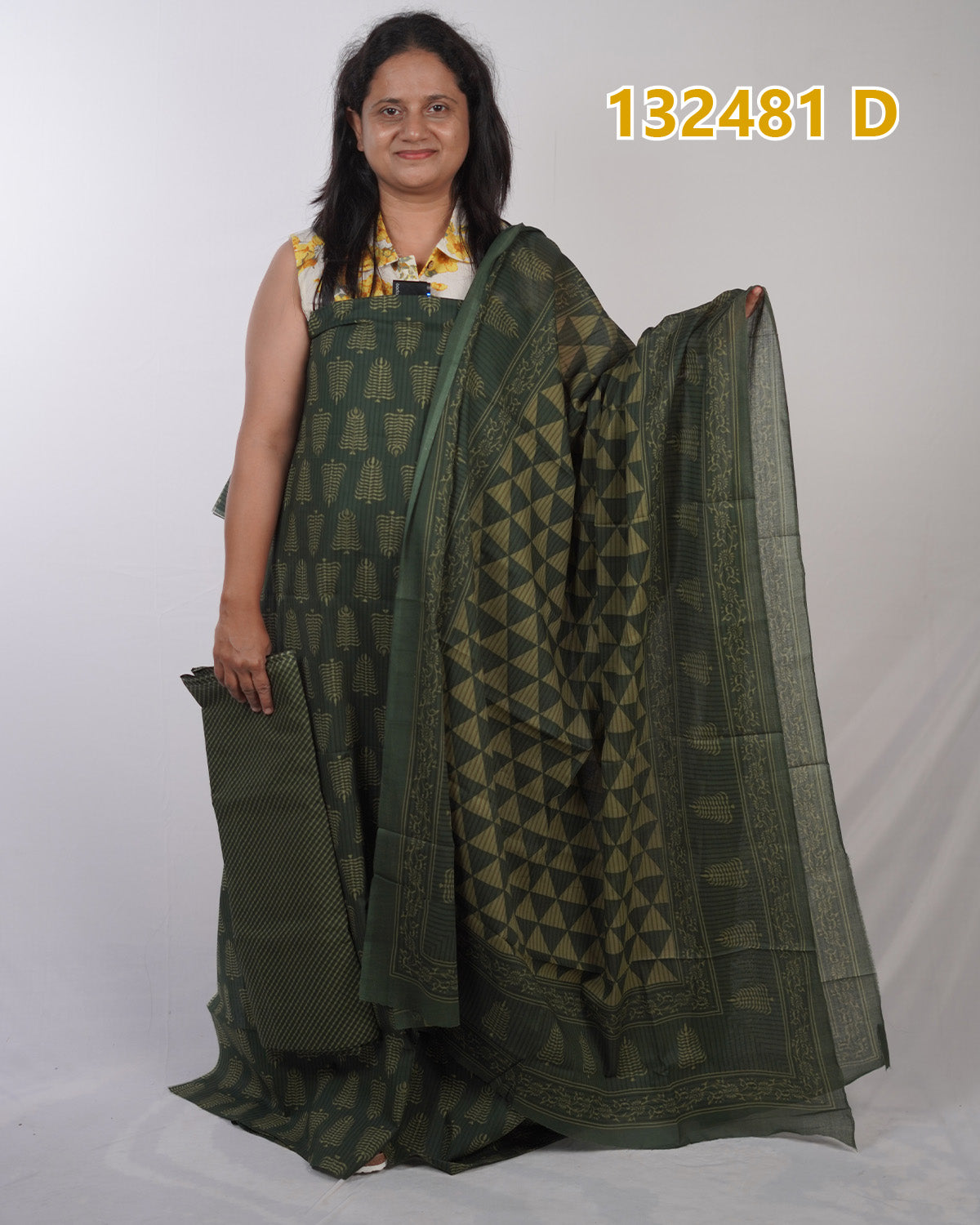 Cotton Unstitched salwar sets 132481