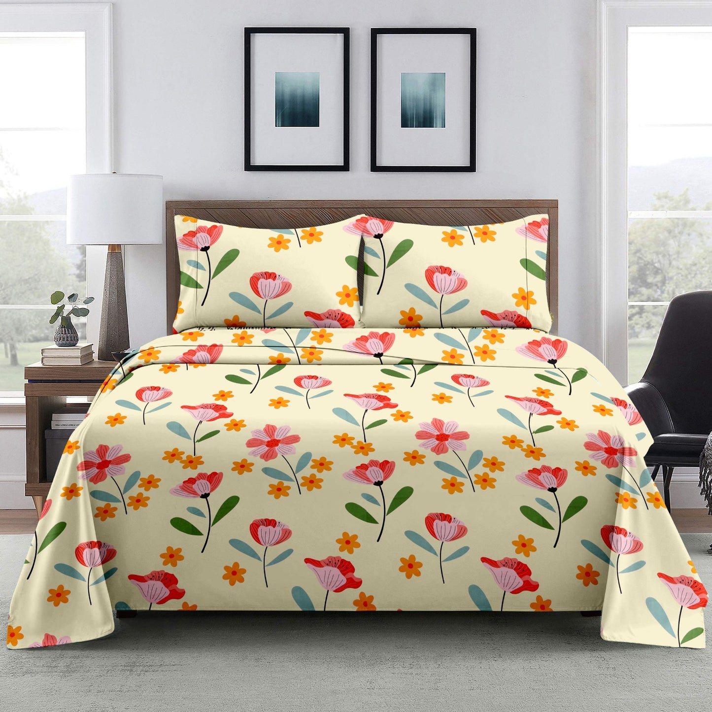 Ossam - Double Bedsheet 220X240 (1+2) Buy 3 & Get Extra 10%